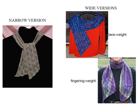 Hand Knit - Shawls and Shawlettes - Climbing Vine Scarf