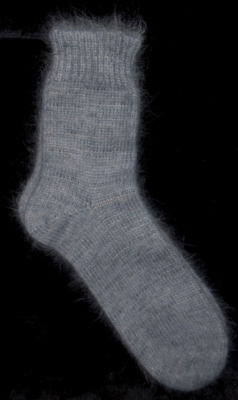 Socks - Blue Angora Nylon Blend, and Blue Kid Mohair