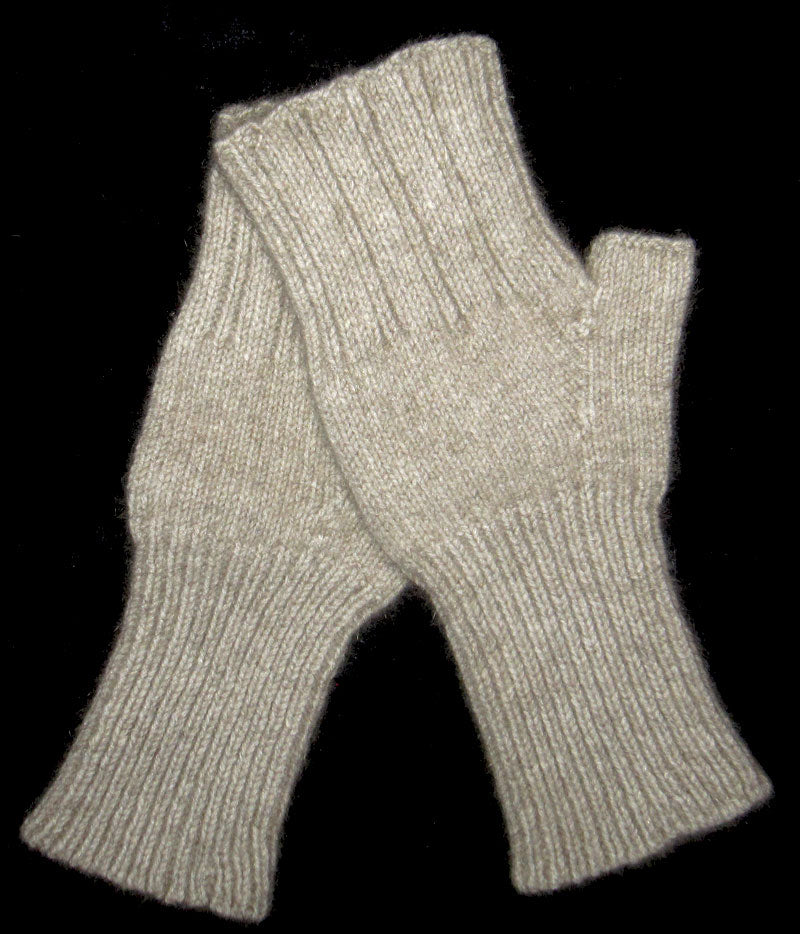 Fingerless Mitts - Merino Wool, NZ Possum, and Silk